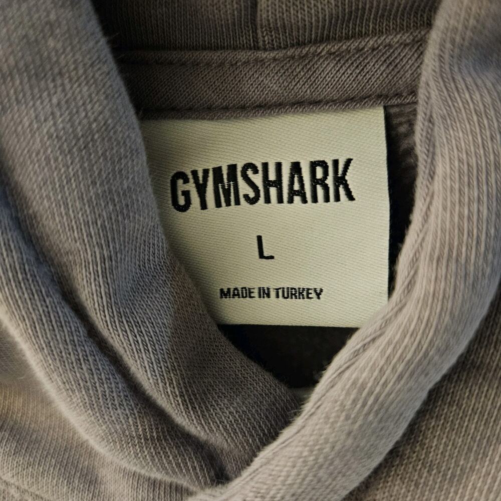 Gymshark Large Purple Pullover Hoodie Logo Hooded Pockets Graphic Print - Picture 5 of 5